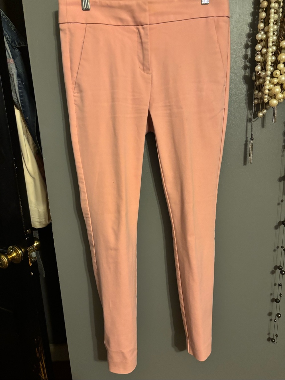 LOFT Slim Pull-On Pants in Pink